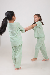 'Breezy Green' Unisex Organic Cotton Mulmul Co-ord Set