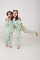 'Breezy Green' Unisex Organic Cotton Mulmul Kurta Pajama Set