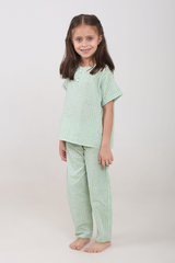 'Breezy Green' Unisex Organic Cotton Mulmul Co-ord Set