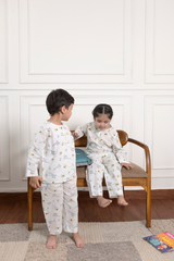 'Safari Trip' Unisex Organic Cotton Mulmul Kurta Pajama Set