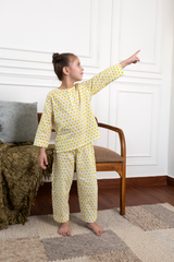'Summer candy' Unisex Organic Cotton Mulmul Kurta Pajama Set
