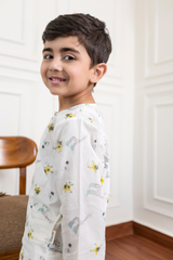 'Safari Trip' Unisex Organic Cotton Mulmul Kurta Pajama Set