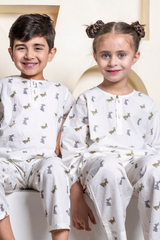 'Easter Bunny' Unisex Organic Cotton Mulmul Kurta Pajama Set