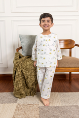 'Safari Trip' Unisex Organic Cotton Mulmul Kurta Pajama Set