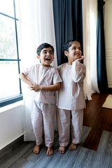 'Spring Bloom' Unisex Organic Cotton Mulmul Kurta Pajama Set
