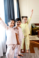 'Spring Bloom' Unisex Organic Cotton Mulmul Kurta Pajama Set
