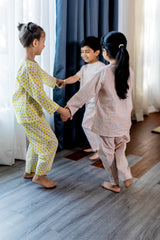 'Spring Bloom' Unisex Organic Cotton Mulmul Kurta Pajama Set