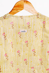 'Blooming Buds' Cotton Kurta Pajama Set for Adults