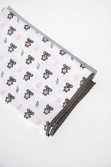 Folded koala hand block printed three-layered cotton mulmul kids dohar