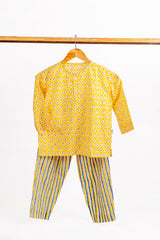 'Golden Afternoon' Unisex Organic Cotton Mulmul Kurta Pajama Set