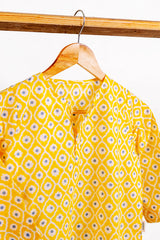 'Golden Afternoon' Cotton Kurta Pajama Set for Adults