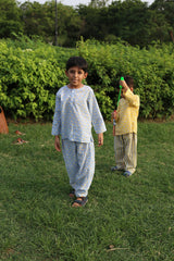 'Summer Sky' Unisex Organic Cotton Kurta Pajama Set