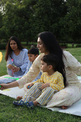 'Summer Sky' Cotton Kurta Pajama Set for Adults