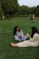 'Blooming Buds' Cotton Kurta Pajama Set for Adults