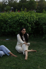 'Blooming Buds' Cotton Kurta Pajama Set for Adults