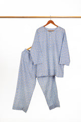 'Summer Sky' Cotton Kurta Pajama Set for Adults
