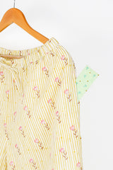 'Blooming Buds' Cotton Kurta Pajama Set for Adults