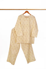 'Blooming Buds' Cotton Kurta Pajama Set for Adults