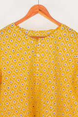 'Golden Afternoon' Cotton Kurta Pajama Set for Adults