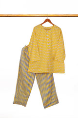 'Golden Afternoon' Cotton Kurta Pajama Set for Adults