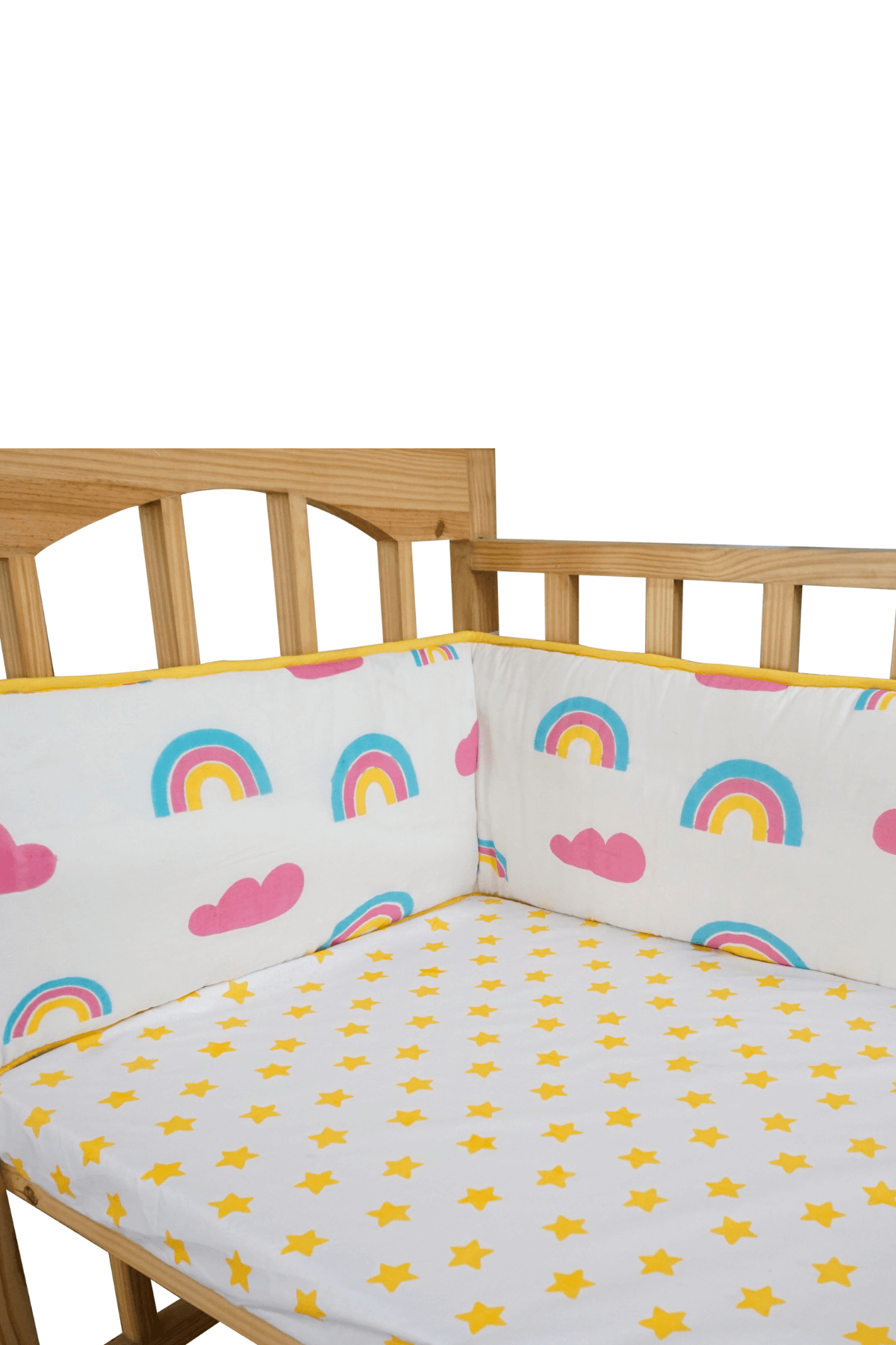 Rainbow cot bumper shop