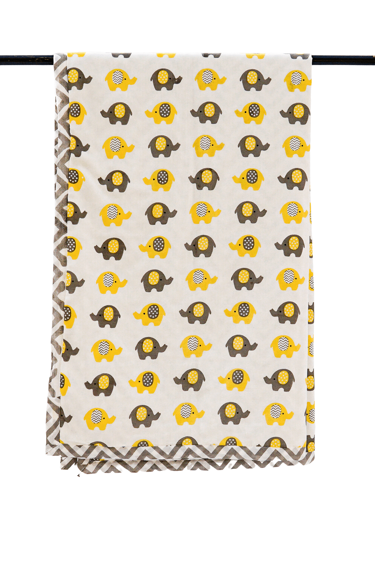 Mama and baby elephant hand printed cotton mulmul dohar for kids