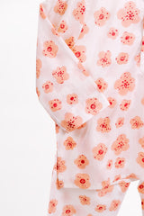 'Rose Garden' Unisex Organic Cotton Mulmul Kurta Pajama Set