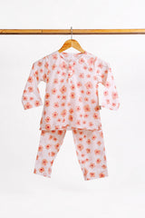 'Rose Garden' Unisex Organic Cotton Mulmul Kurta Pajama Set
