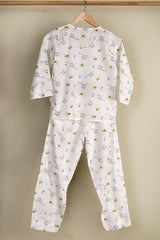 'Safari Trip' Unisex Organic Cotton Mulmul Kurta Pajama Set