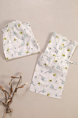 'Safari Trip' Unisex Organic Cotton Mulmul Kurta Pajama Set