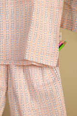 'Spring Bloom' Unisex Organic Cotton Mulmul Kurta Pajama Set