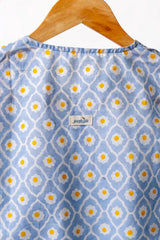 'Summer Sky' Unisex Organic Cotton Mulmul Kurta Pajama Set